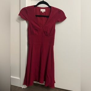 Aritzia Sunday Best Rand Silk cut out dress